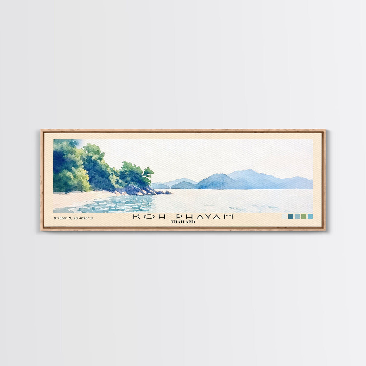 Koh Phayam, Thailand Watercolor Beach Print, Vacation Gift, Thailand Wall Art, Beach Painting, Beach Decor, Beach Painting