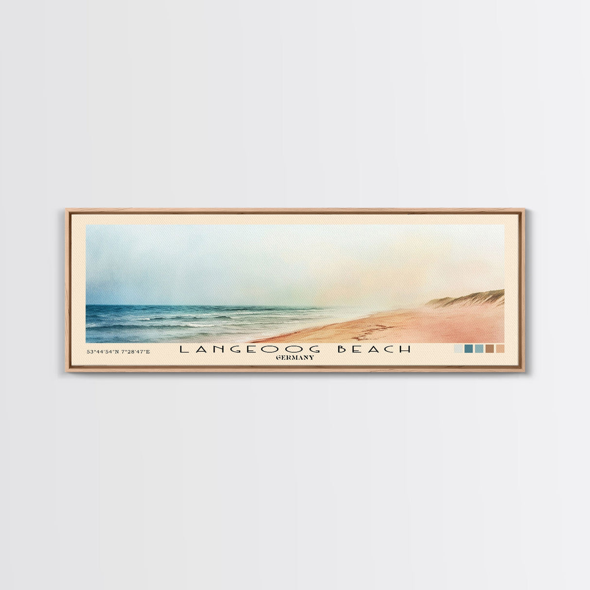 Langeoog Beach, Germany Watercolor Beach Print, Vacation Gift, Germany Wall Art, Beach Painting, Beach Decor, Beach Painting