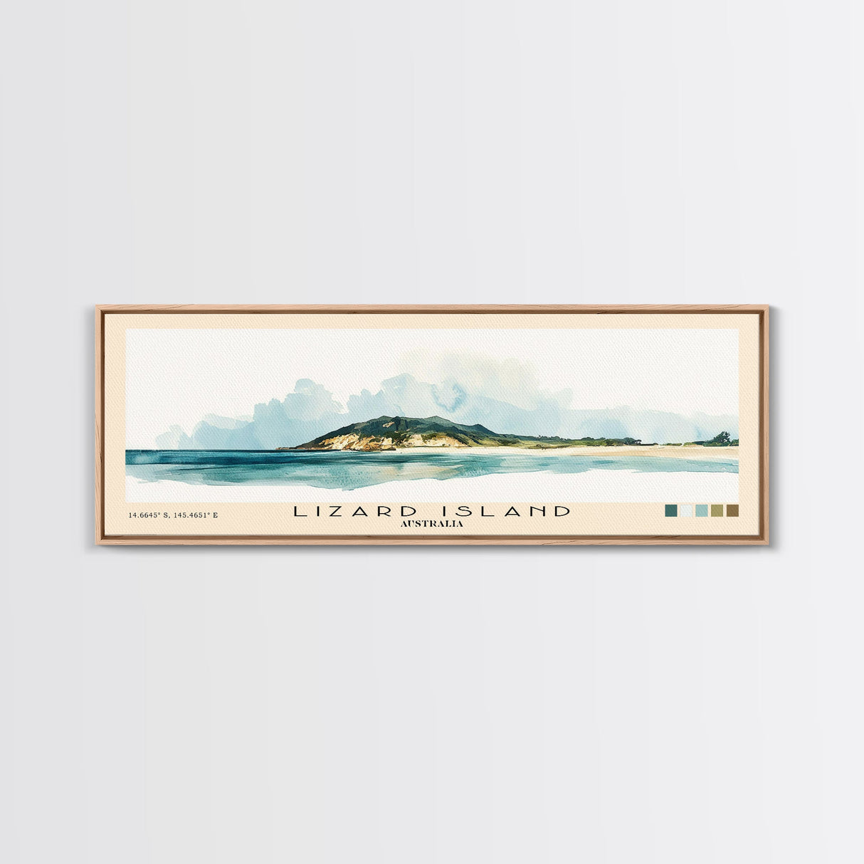 Lizard Island, Australia Watercolor Beach Print, Vacation Gift, Australia Wall Art, Beach Painting, Beach Decor, Beach Painting