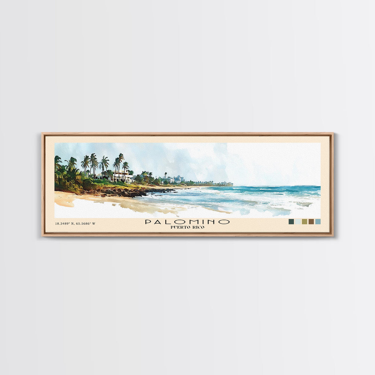 Palomino, Puerto Rico Watercolor Beach Print, Vacation Gift, Puerto Rico Wall Art, Beach Painting, Beach Decor, Beach Painting