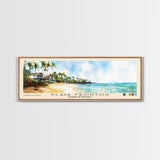 Playa Fronton, Dominican Republic Watercolor Print, Vacation Gift, Dominican Republic Wall Art, Beach Painting, Beach Decor, Large Wall Art, Wood Frame Art
