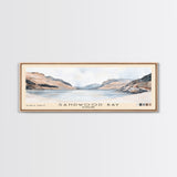 Sandwood Bay, Scotland Watercolor Print, Vacation Gift, Scotland Wall Art, Beach Painting, Beach Decor, Large Wall Art, Wood Frame Art