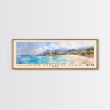 Santa Margarita Island, France Watercolor Print, Vacation Gift, France Wall Art, Beach Painting, Beach Decor, Large Wall Art, Wood Frame Art