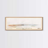 Legzira Beach, Morocco Watercolor Beach Print, Vacation Gift, Morocco Wall Art, Framed Canvas Print, Framed Beach Painting