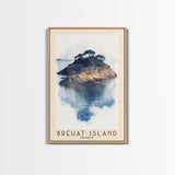 Bréhat Island, France Watercolor Beach Print, Vacation Gift, France Wall Art, Beach Painting, Beach Decor, Beach Painting