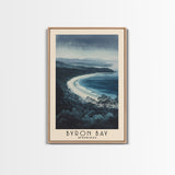 Byron Bay, Australia Watercolor Beach Print, Vacation Gift, Australia Wall Art, Beach Painting, Beach Decor, Beach Painting