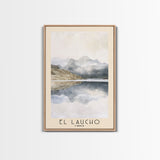 El Laucho, Chile Watercolor Print, Vacation Gift, Chile Wall Art, Beach Painting, Beach Decor, Large Wall Art, Wood Frame Art