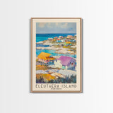 Eleuthera Island, Bahamas Watercolor Print, Vacation Gift, Bahamas Wall Art, Beach Painting, Beach Decor, Large Wall Art, Wood Frame Art
