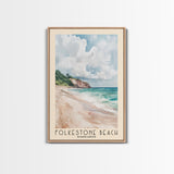 Folkestone Beach, Barbados Watercolor Beach Print, Vacation Gift, Barbados Wall Art, Beach Painting, Beach Decor, Beach Painting