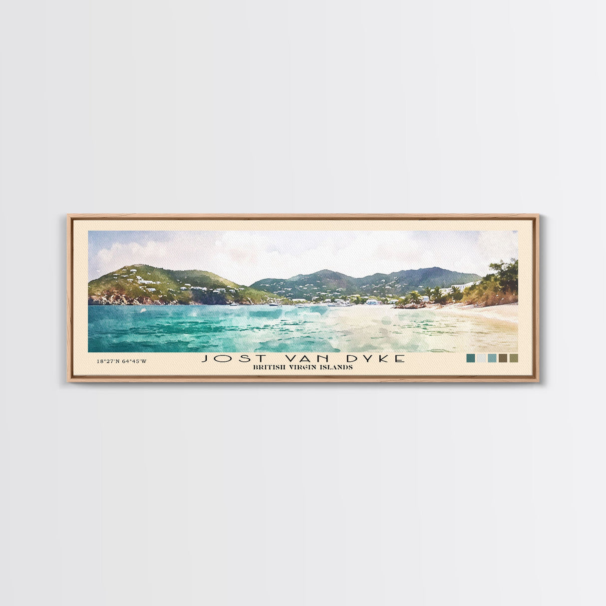 Jost Van Dyke, British Virgin Islands , United Kingdom Watercolor Beach Print, Vacation Gift, United Kingdom Wall Art, Beach Painting, Beach Decor, Beach Painting