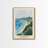 Sumbawa, Indonesia Watercolor Beach Print, Vacation Gift, Indonesia Wall Art, Beach Painting, Beach Decor, Beach Painting