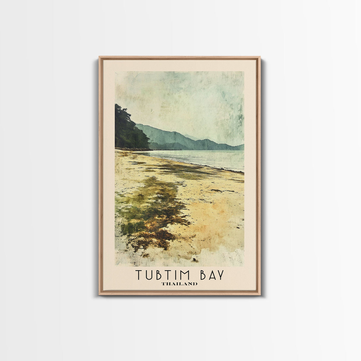 Tubtim Bay, Thailand Watercolor Beach Print, Vacation Gift, Thailand Wall Art, Beach Painting, Beach Decor, Beach Painting
