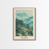 Wijaya, Sri Lanka Watercolor Print, Vacation Gift, Sri Lanka Wall Art, Beach Painting, Beach Decor, Large Wall Art, Wood Frame Art