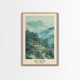 Wijaya, Sri Lanka Watercolor Print, Vacation Gift, Sri Lanka Wall Art, Beach Painting, Beach Decor, Large Wall Art, Wood Frame Art