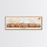 Bordeaux France Panoramic Travel Poster, Framed Canvas Print or Metal Wall Art, Travel Art, Home Decor, Panoramic Painting, Midcentury Art
