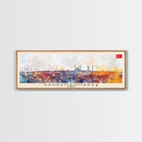 Kahramanmaras Turkey Panoramic Travel Poster, Framed Canvas Print or Metal Wall Art, Travel Art, Home Decor, Panoramic Painting, Midcentury Art