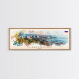 Vladivostok Russia Travel Print Wall Art, Panoramic City Art, Travel Art, Wall Decor, Vacation Gift, Framed Canvas Print Or Metal Art