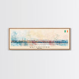 Waterford Ireland Panoramic Travel Poster, Framed Canvas Print or Metal Wall Art, Travel Art, Home Decor, Panoramic Painting, Midcentury Art