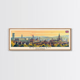Birmingham United Kingdom Travel Print Wall Art, Panoramic City Art, Travel Art, Wall Decor, Vacation Gift, Framed Canvas Print Or Metal Art