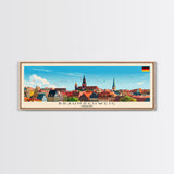 Braunschweig Germany Travel Art, City Art, Framed Canvas Print or Metal Wall Art, Europe Travel Poster, Panoramic Wall Art, Extra Wide Wall Art