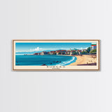 Burgas Bulgaria Panoramic Travel Poster, Framed Canvas Print or Metal Wall Art, Travel Art, Home Decor, Panoramic Painting, Midcentury Art