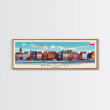 Bydgoszcz Poland Travel Art, City Art, Framed Canvas Print or Metal Wall Art, Europe Travel Poster, Panoramic Wall Art, Extra Wide Wall Art