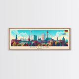 Dortmund Germany Wall Art, Panoramic Travel Poster, Panoramic Framed Canvas Print, City Wall Art, Wall Hanging Home Decor, Travel Art