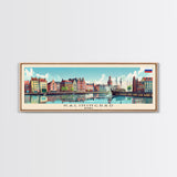 Kaliningrad Russia Travel Print Wall Art, Panoramic City Art, Travel Art, Wall Decor, Vacation Gift, Framed Canvas Print Or Metal Art