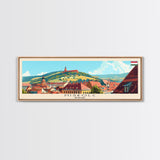 Miskolc Hungary Wall Art, Panoramic Travel Poster, Panoramic Framed Canvas Print, City Wall Art, Wall Hanging Home Decor, Travel Art