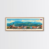 Povazska Bystrica Slovakia Travel Print Wall Art, Panoramic City Art, Travel Art, Wall Decor, Vacation Gift, Framed Canvas Print Or Metal Art