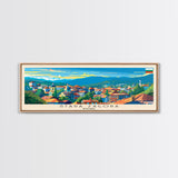 Stara Zagora Bulgaria Wall Art, Panoramic Travel Poster, Panoramic Framed Canvas Print, City Wall Art, Wall Hanging Home Decor, Travel Art