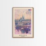 Enchanting Angers Cathedral View, Framed Canvas Print, Ideal for Bedroom Art, Travel Poster, Home Decoration, Boho Wall Art