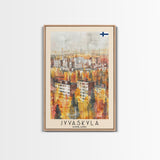 Jyvaskyla Finland Scenic Waterfront, Framed Canvas Print, Travel Poster, Nordic Wall Art, Living Room Decor, Peaceful Landscape, Home Tranquility