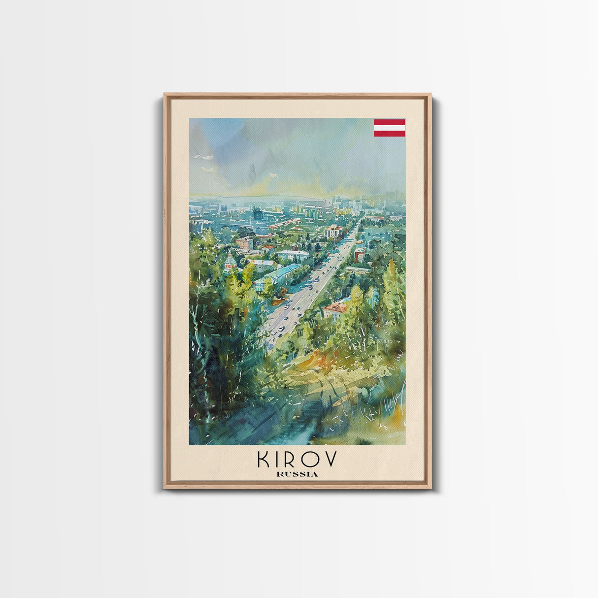 Kirov Russia Winter Landscape, Framed Canvas Print, Travel Poster, Wall Art, Home Decor, Living Room Decoration, Russian Urban Art