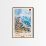 Komsomolsk-on-Amur Russia Industrial Cityscape, Framed Canvas Print, Travel Poster, Wall Art, Study Room Decor, Russian Urban Artwork, Industrial Scene