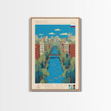 Ivanovo Russia Travel Poster Framed Canvas Print, Midcentury Modern Art, Pop Art Wall Decor, Home Decor, Vacation Gift, Office Art