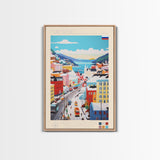 Murmansk Russia Travel Poster Framed Canvas Print, Midcentury Modern Art, Pop Art Wall Decor, Scenic Wall Art, Living Room Decoration, Office Art
