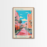 Reggio Emilia Italy Travel Poster Framed Canvas Print, Midcentury Modern Art, Pop Art Wall Decor, Scenic Wall Art, Living Room Decoration, Office Art