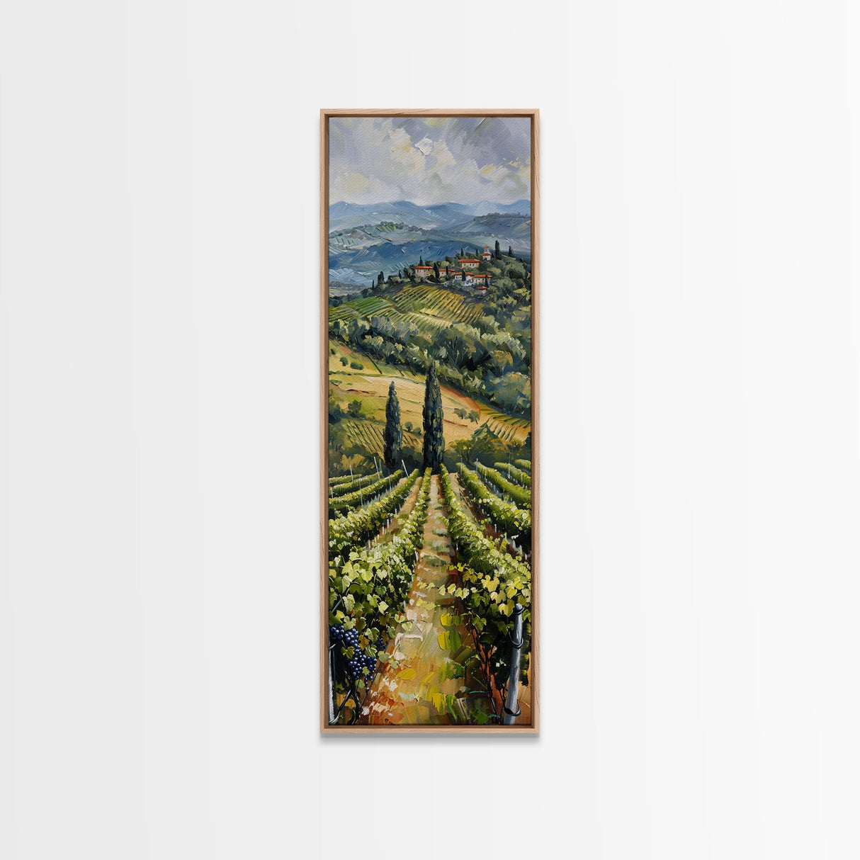 Italian Olive Fields, Framed Canvas print, Living Room Decor, Bedroom Decor, Beautiful Wall Art Painting, Wall hanging, Ready To Hang Art