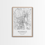 Providence Street Map, Rhode Island Map, City Map Art, Minimalist Art, Wall Art, Canvas Print, Bedroom Wall Décor, Gift For Couples,