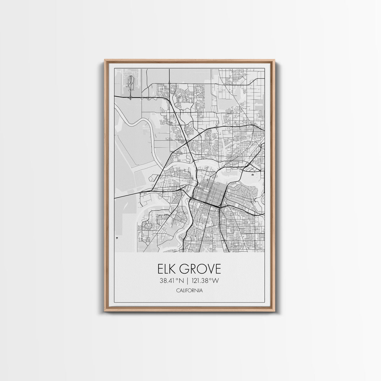 Elk Grove Street Map, California Map, City Map Art, Minimalist Art, Wall Art, Canvas Print, Bedroom Wall Art, Housewarming Gift, Travel Art