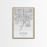 Las Vegas Street Map, Nevada Map, City Map Art, Modern Wall Art, Wall Art, Canvas Print, Travel Wall Décor, Dorm Wall Print, Couples Gift