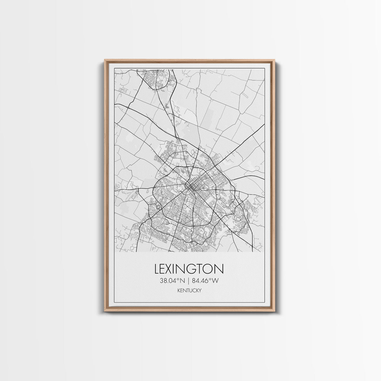 Lexington Street Map, Kentucky Map, City Map Art, Modern Wall Art, Wall Art, Canvas Print, Living Room Art, Travel Print, Pilot Gifts