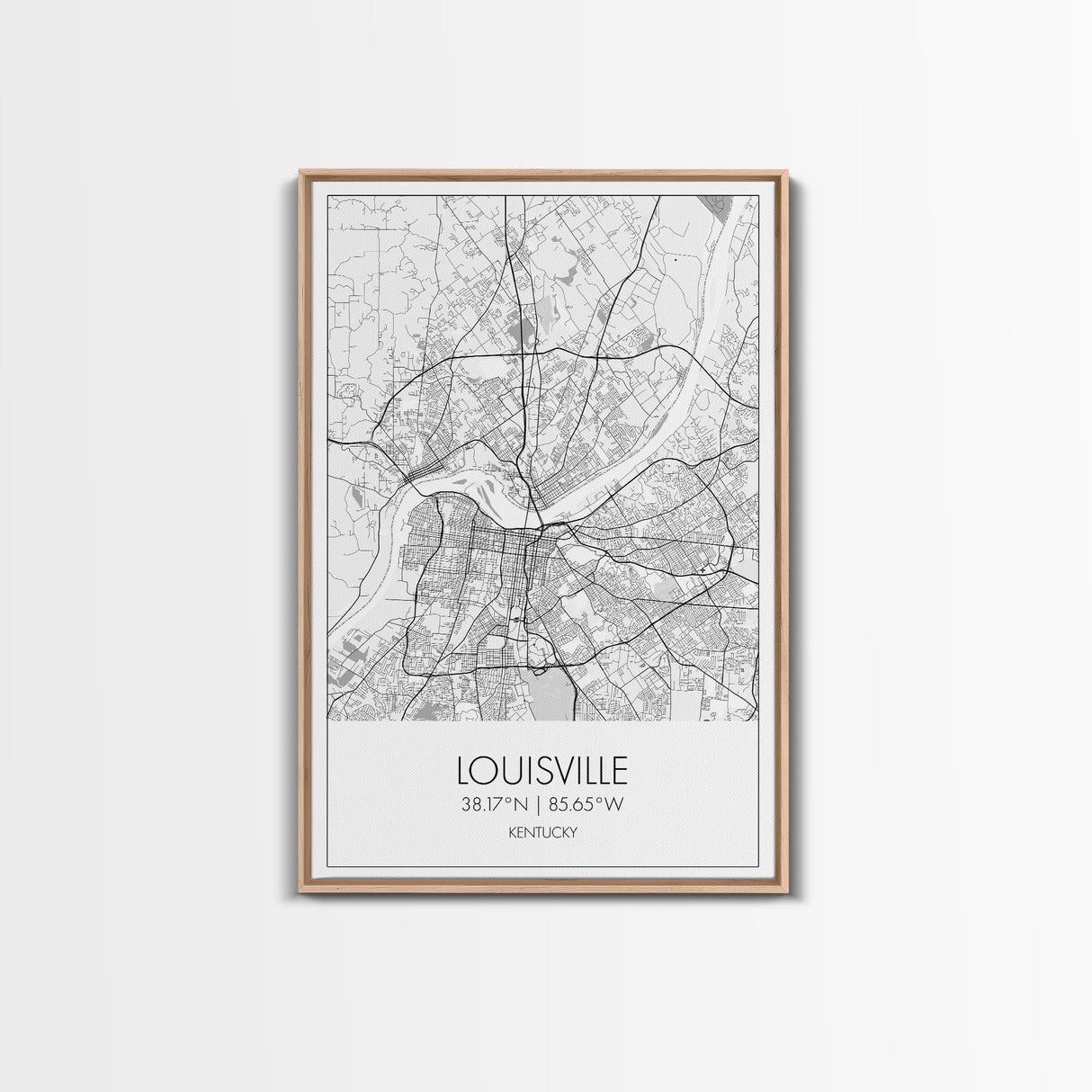 Louisville Street Map, Kentucky Map, City Map Art, Modern Art, Wall Art, Canvas Print, Travel Wall Art, Wall Décor Bedroom, Gifts For Dad