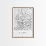 Louisville Street Map, Kentucky Map, City Map Art, Modern Art, Wall Art, Canvas Print, Travel Wall Art, Wall Décor Bedroom, Gifts For Dad