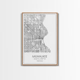 Milwaukee Street Map, Wisconsin Map, City Map Art, Modern Art, Wall Art, Canvas Print, Bedroom Prints, Travel Wall Décor, Friend Gift