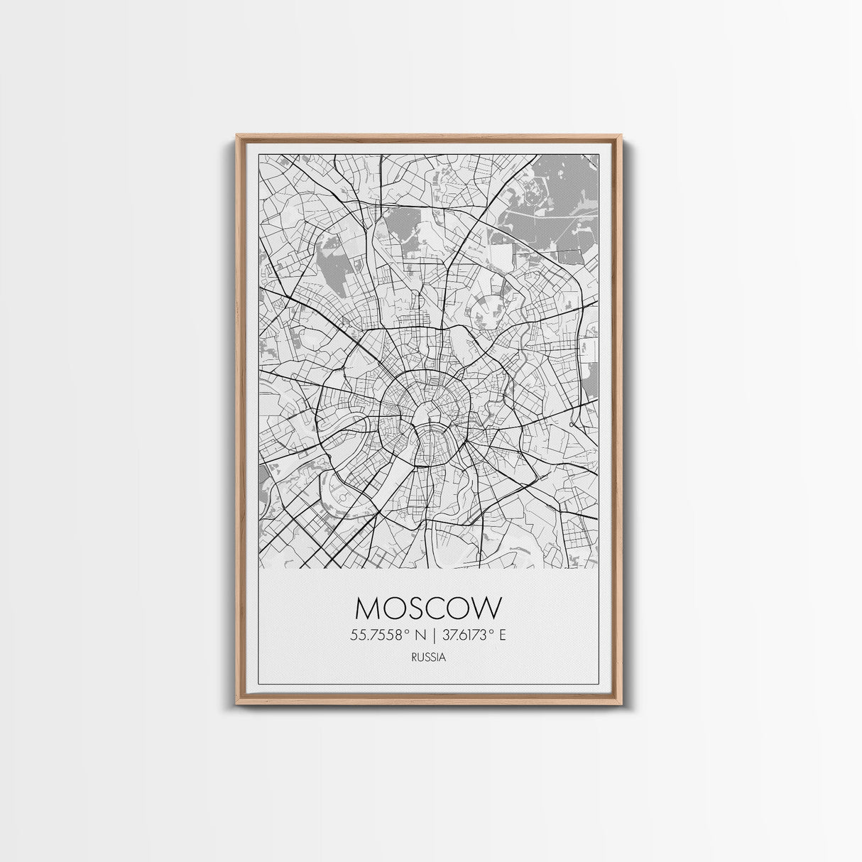 Moscow Street Map, Russia Map, Europe City Map Art, Modern Art, Wall Art, Canvas Print, Wall Art Prints, Gift For Husband, Travel Wall Décor