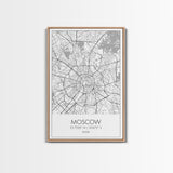 Moscow Street Map, Russia Map, Europe City Map Art, Modern Art, Wall Art, Canvas Print, Wall Art Prints, Gift For Husband, Travel Wall Décor