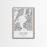 New York Street Map, New York Map, City Map Art, Modern Art, Wall Art, Canvas Print, Home Office Art, Unique Travel Gifts, Travel Wall Print