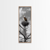 Majestic Eagle Wall Art Framed Canvas Print | Rustic Decor | Wildlife Nature Painting | Above Couch Art | Moody Art | Gift Idea